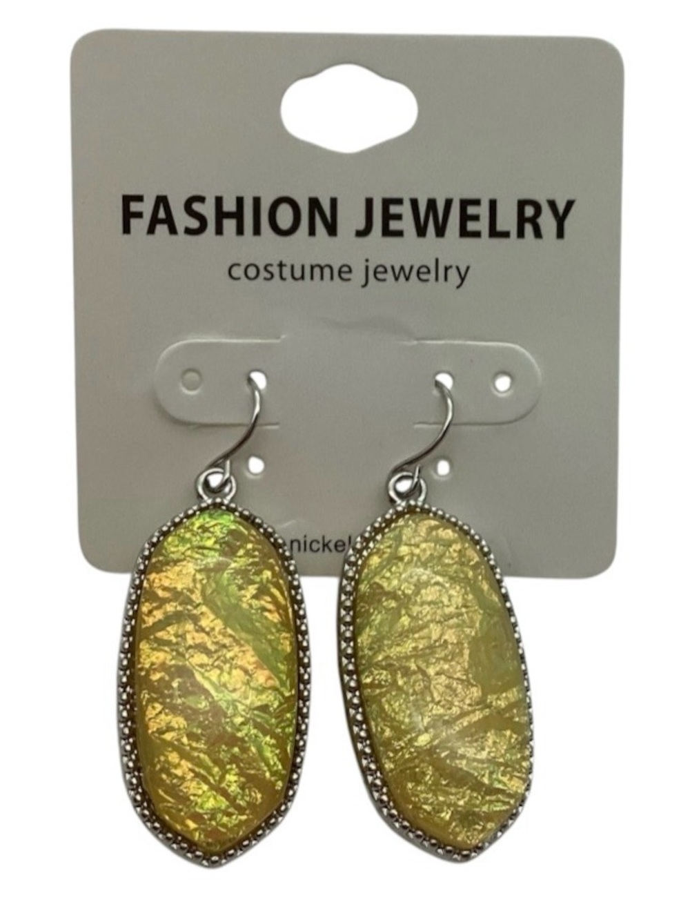 Elevated Edge Ivory Opal Silver Tone Earrings (NWT)